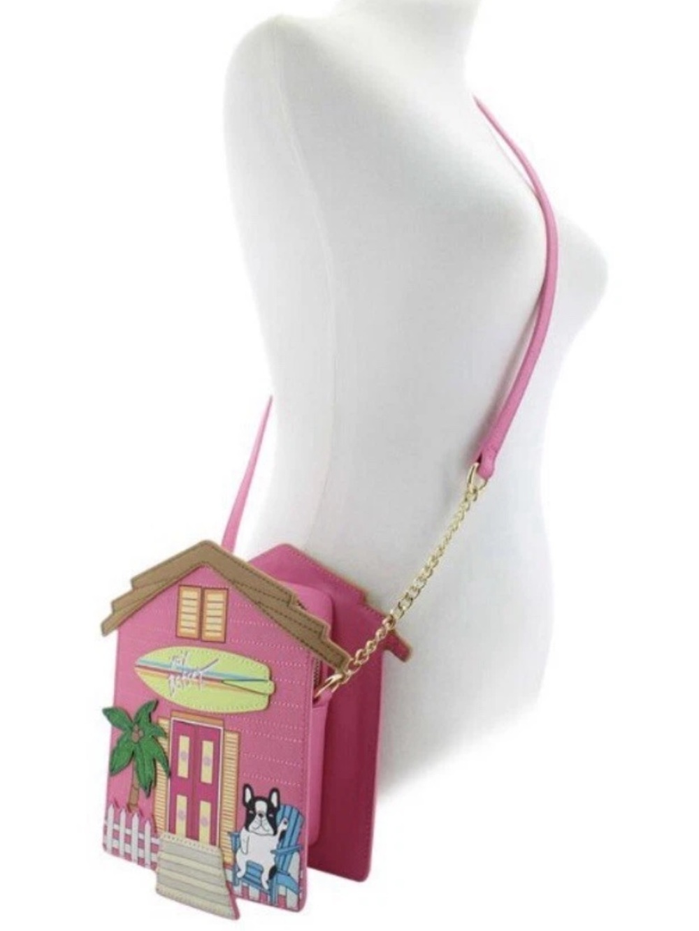 Betsey Johnson Dog Beach house Crossbody - Picture 3 of 11